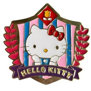 Hello Kitty Academia Badge Large Enamel Pin